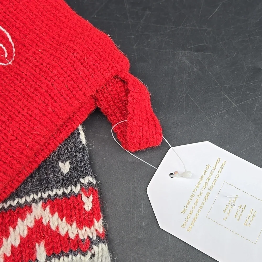 NEW COOPER Pottery Barn Christmas Holiday Stocking Wool Blend Fair Isle